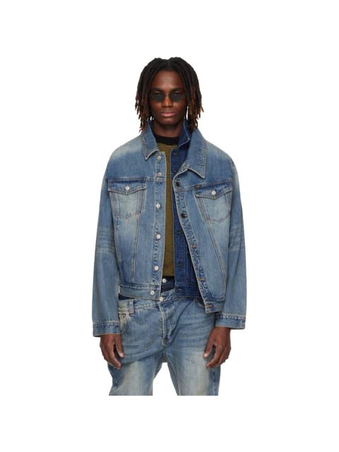 Andersson Bell Blue Asymmetric Layered Denim Jacket