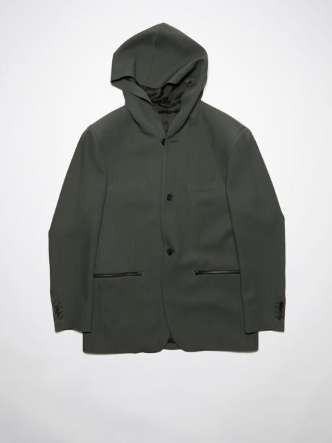 Acne Studios Hooded single-breasted jacket - Cedar green