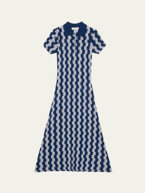 ZANKOV Margerite Abstract Cutout Merino Wool tMidi Dress