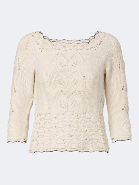 Isabel Marant Étoile Lua pointelle cotton and wool sweater