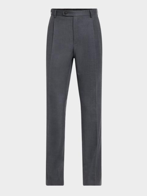 Brioni Men's Textured Wool Dress Pants