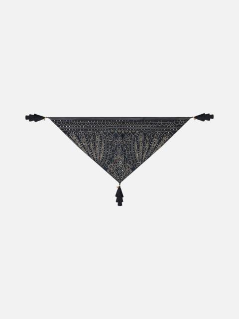 CAMILLA TRIANGLE SCARF WITH TASSELS ZIG ZAG ZOO