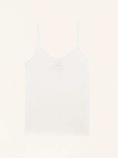 courrèges KNITTED TANK TOP REEDITION