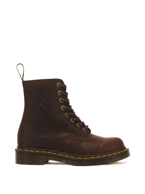 Dr. Martens 1460 Pascal Deboss Floral 8 Eye Crazy Horse Leather Boots