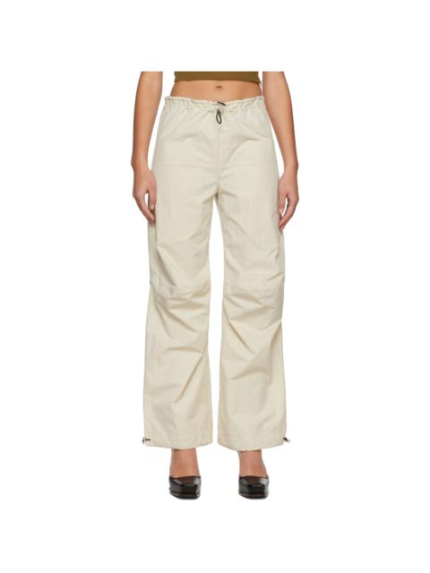 Beige Drawstring Lounge Pants