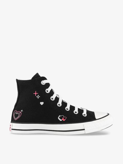 All Star Hi heart-embellished canvas high-top trainers