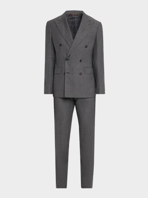 Canali Men's Wool Birdseye Double-Breasted Suit