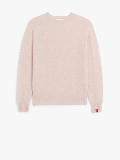 HUTCHINS PASTEL PINK WOOL CREWNECK SWEATER