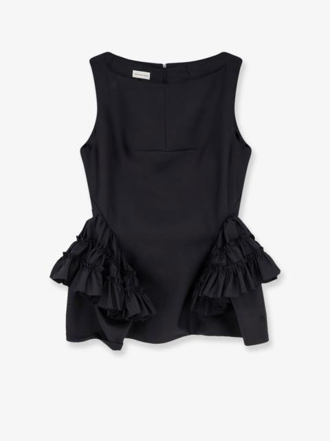 Dries Van Noten Casey Wool And Silk Top