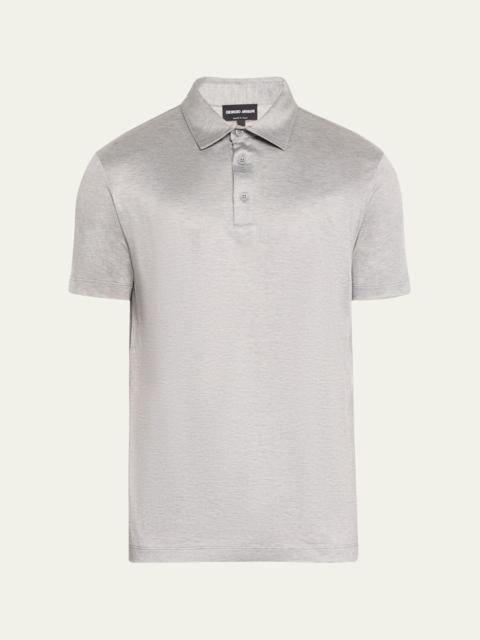 GIORGIO ARMANI Men's Solid Jersey Polo Shirt