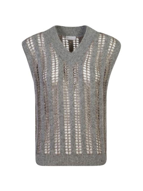 Brunello Cucinelli sequin-embellished vest