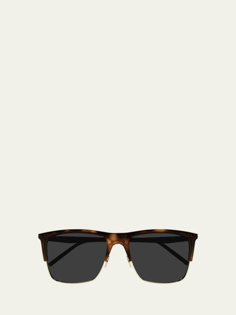SAINT LAURENT Men's SL 768M Acetate Rectangle Sunglasses