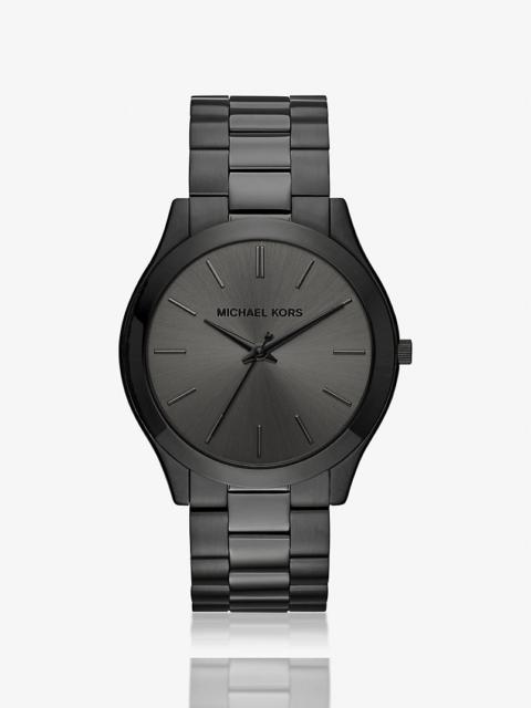 MICHAEL KORS Oversized Slim Runway Black-Tone Watch