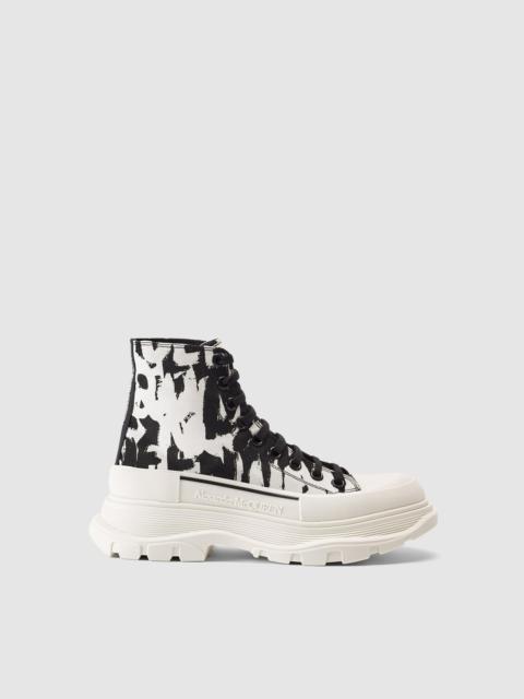 Alexander McQueen Alexander McQueen Women's Tread Graffiti White Boots