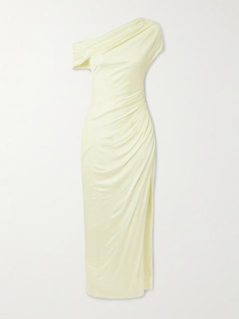 GALVAN Off-the-shoulder Draped Stretch-jersey Maxi Dress