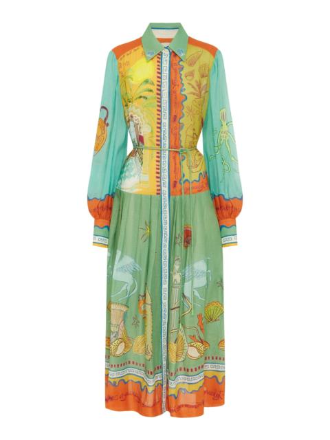 ALÉMAIS Surrealist Summer Ramie Shirtdress