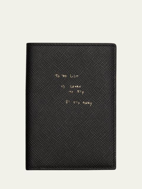 Smythson x Thomas Lelu "To Do List" Panama Leather Passport Cover