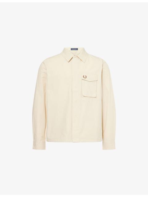 Fred Perry Embroidered-Logo Flap-Pocket Cotton Shirt
