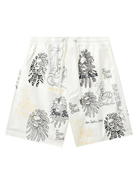 A BATHING APE® BAPE Black Bape Graphic Stitch Shorts 'White'