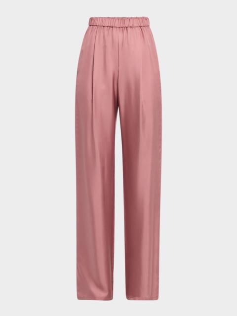 LAPOINTE Silky Twill Straight-Leg Pull-On Pants