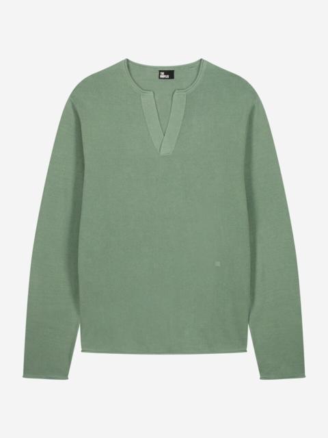 The Kooples KHAKI TUNIC-NECK SWEATER