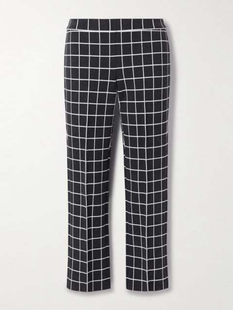 HIGH SPORT Louis Cropped Checked Cotton-blend Straight-leg Pants
