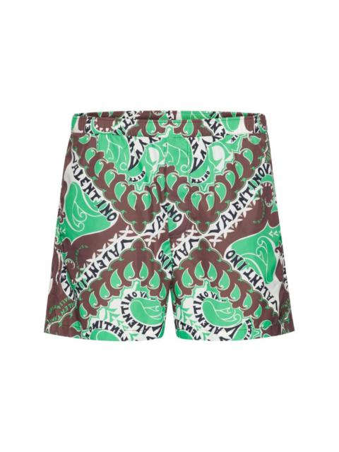 Valentino abstract-print swim shorts