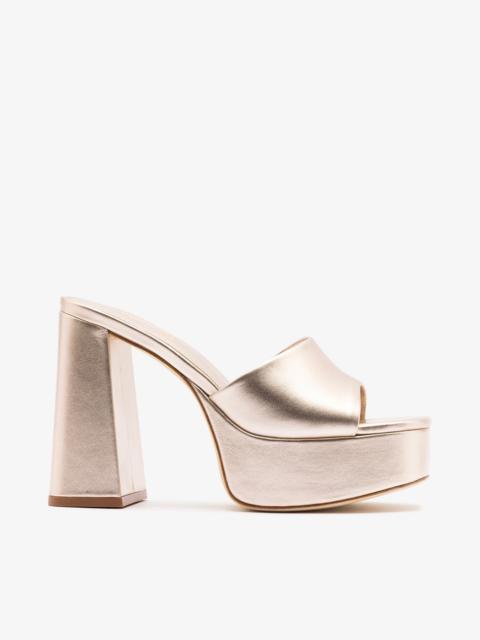 Larroudé Dolly Mule Champagne Leather