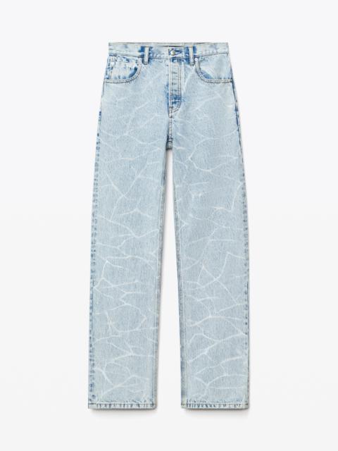 Alexander Wang SKATER JEAN IN PEBBLE BLEACH DENIM