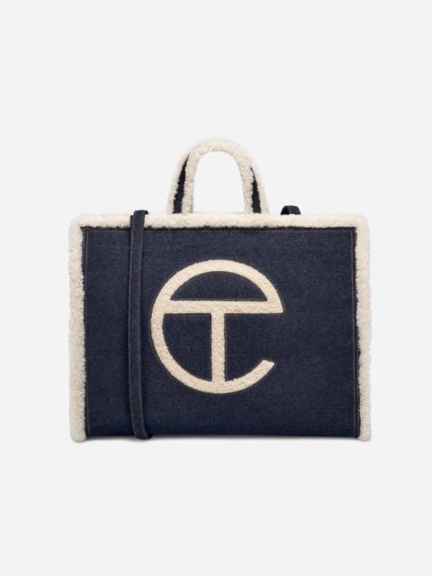UGG ® X Telfar Large Shopper Denim/Sheepskin Handbags in Denim