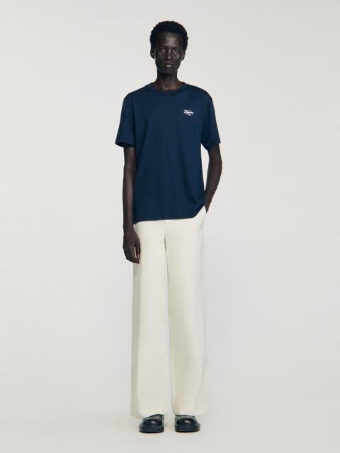 Sandro T-SHIRT WITH APPLIQUÉ LOGO