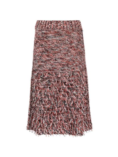 DURAZZI MILANO fringed knitted skirt