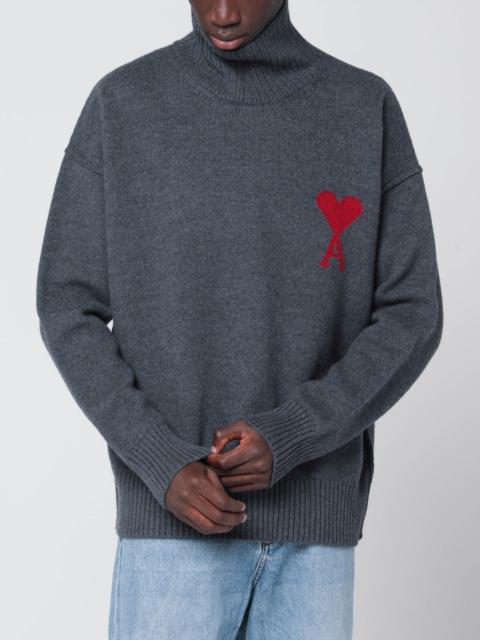 AMI Paris Grey turtleneck sweater Ami De Coeur