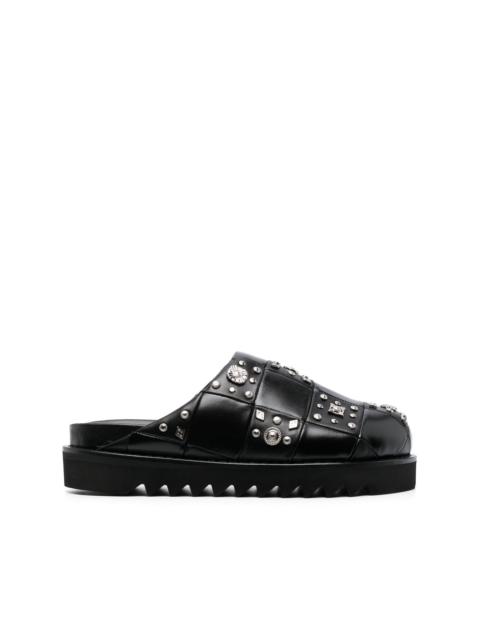TOGA VIRILIS stud-detailing leather mules