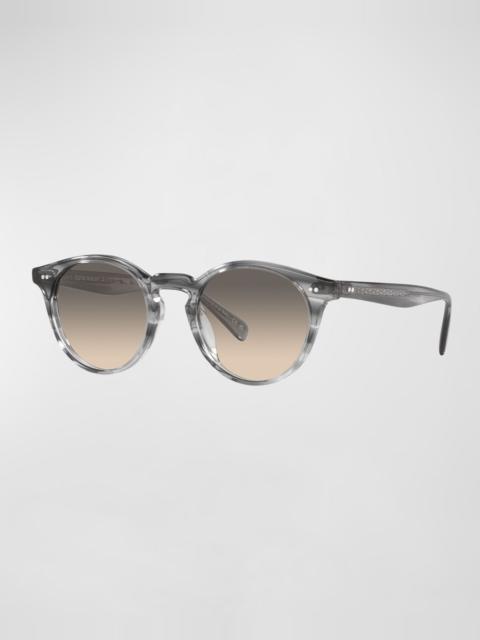 Oliver Peoples Men's The Romare Sun Keyhole-Bridge Round Sunglasses