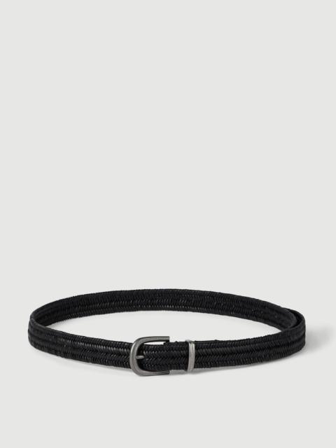 Brunello Cucinelli 스트레치 브레이드 가죽 벨트