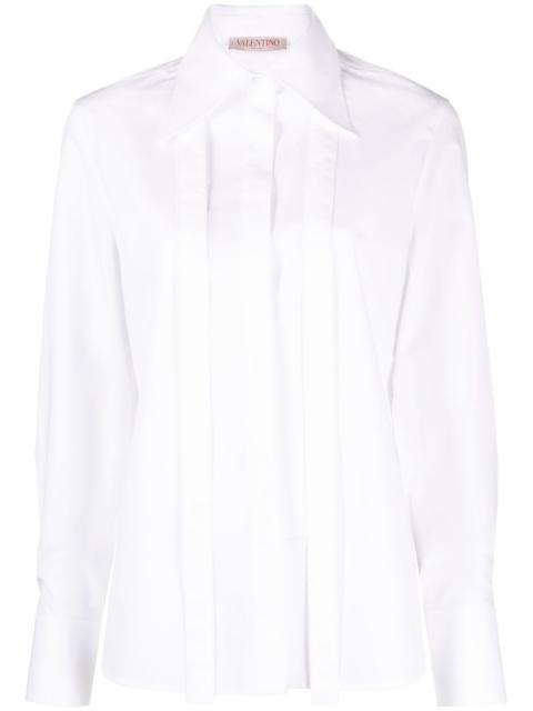 Valentino scarf-detail cotton poplin shirt