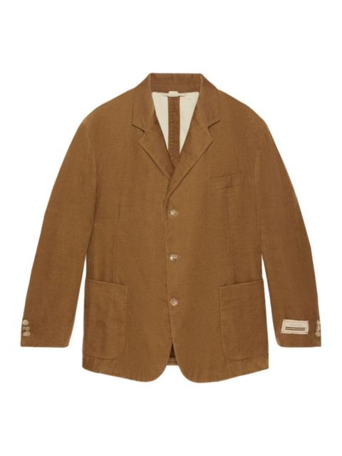 GUCCI Gucci Velvet Corduroy Formal Jacket 'Brown' 762024-ZAPBV-2003