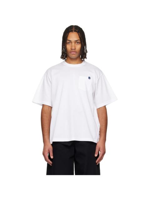 sacai White Cotton Jersey T-shirt