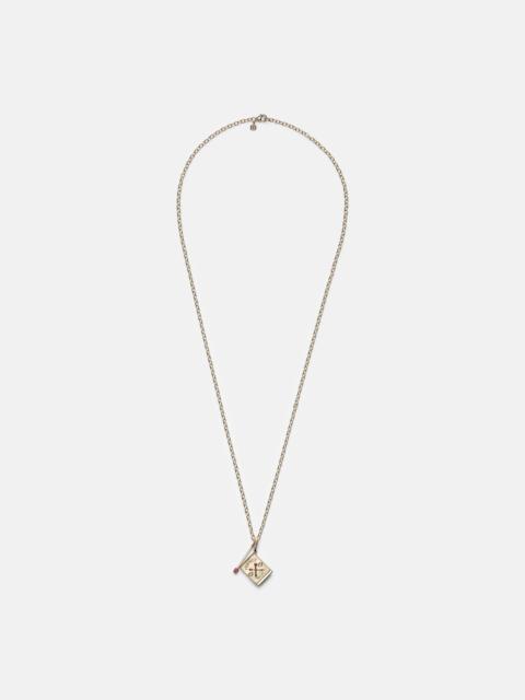 SYDNEY EVAN Perfect Match 14kt gold necklace with diamonds and rubies