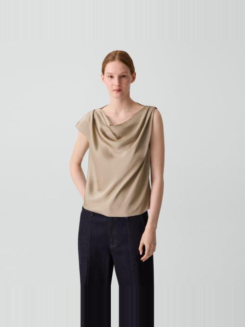 Theory Cowl Neck Blouse in Silk Georgette