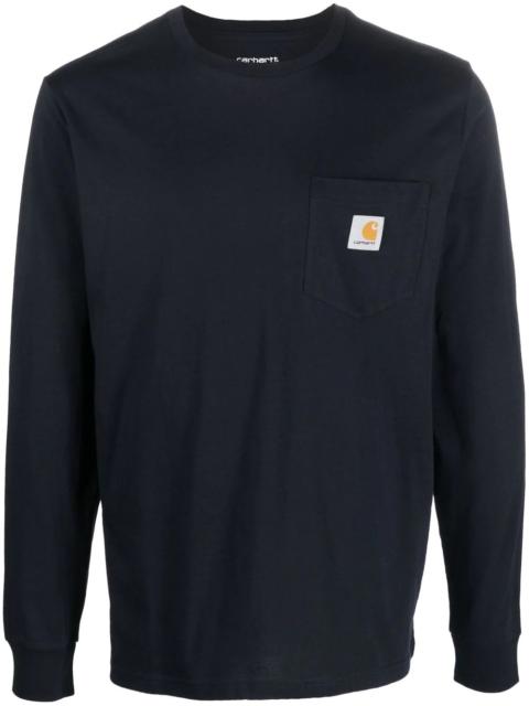 logo-patch long-sleeved T-shirt