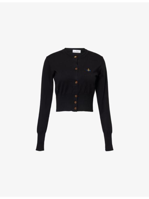Vivienne Westwood Bea Cropped Cotton-Blend Knit Cardigan