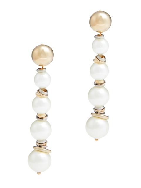 Miranda embellished clip-on drop earrings