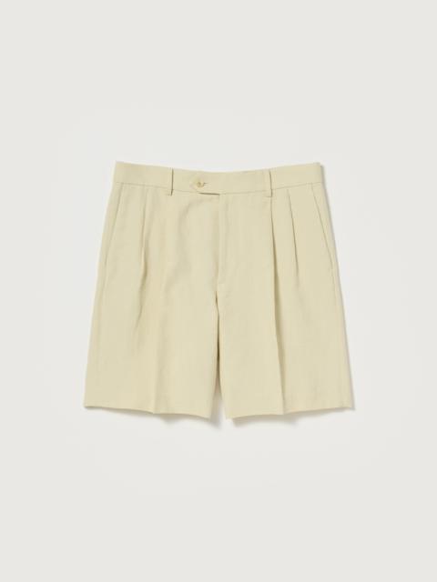 AURALEE WOOL COTTON LINEN OX SHORTS