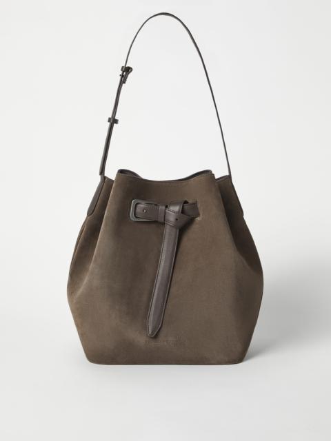 Brunello Cucinelli Suede soft bag with belt detail