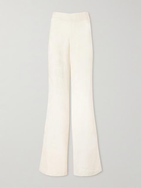 Johanna Ortiz Laidback Energy Satin-jacquard Flared Pants