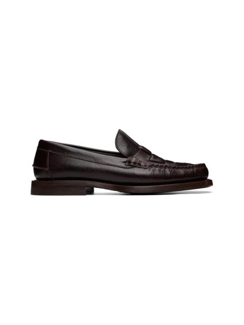 HEREU Brown Nombela Waxed Loafers