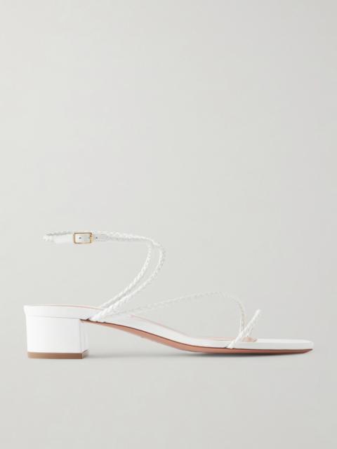 AQUAZZURA Luca 35 Braided Leather Sandals