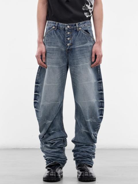 Thug Club Blue Laser Washed Parkour Jeans